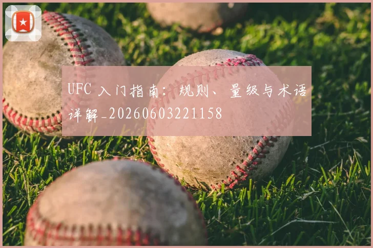 UFC 入门指南:规则、量级与术语详解_20260603221158